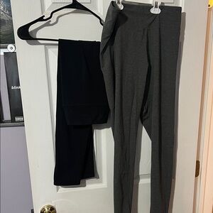 2 Pair Aerie Black and Gray Women's Leggings